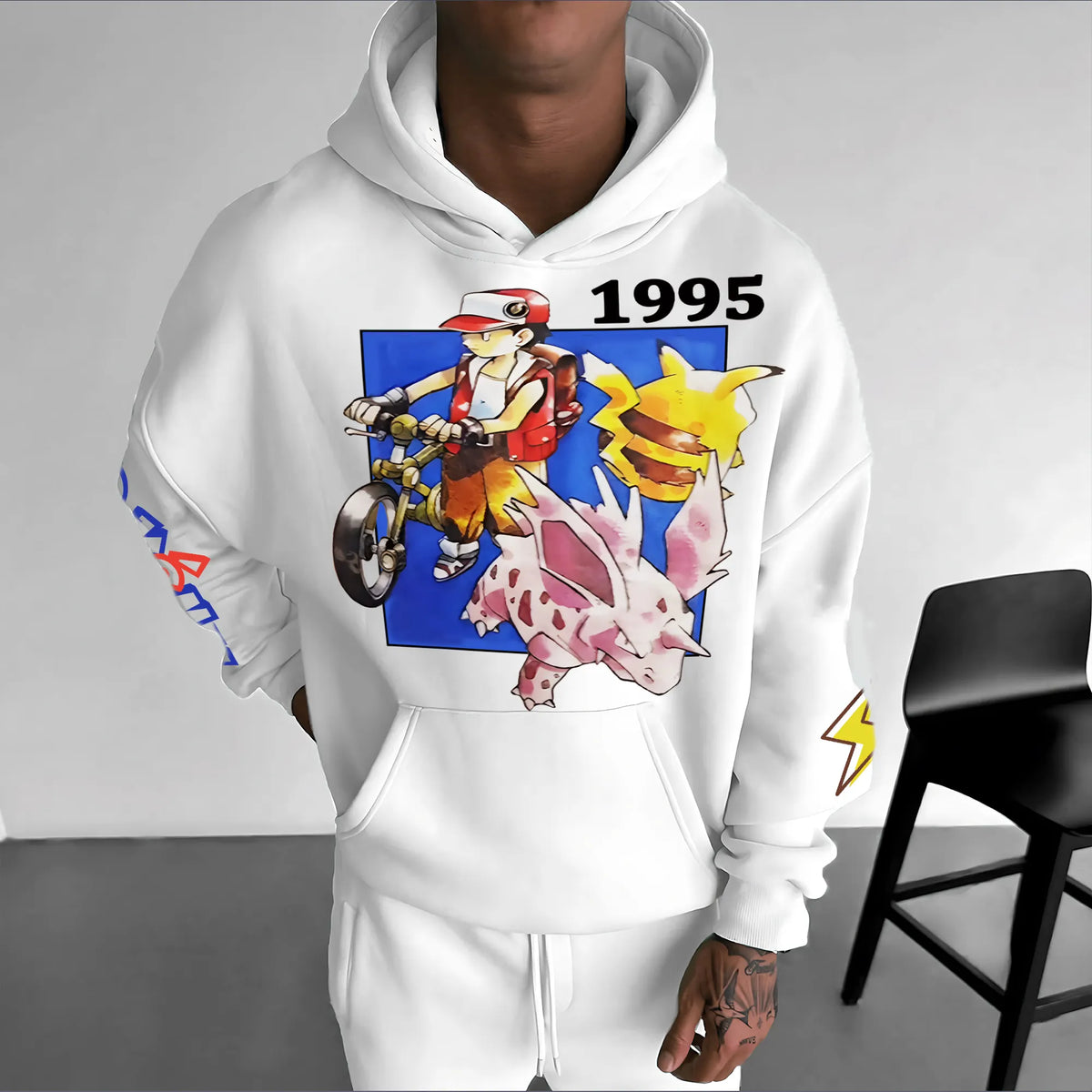 PKM-Unisex Anime Graphic Streetwear Vintage Hoodie