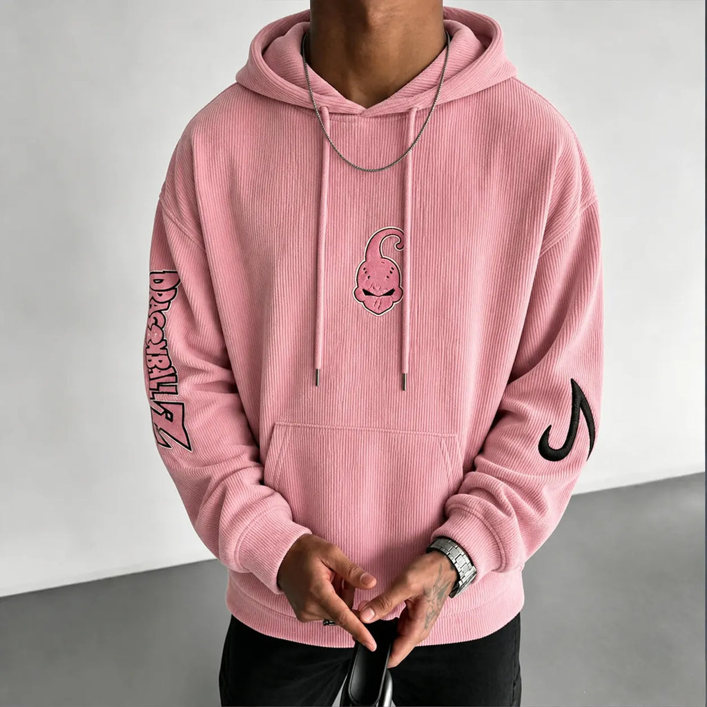 Dragon Ball Unisex Retro Corduroy Hoodie With Anime-style Graphics