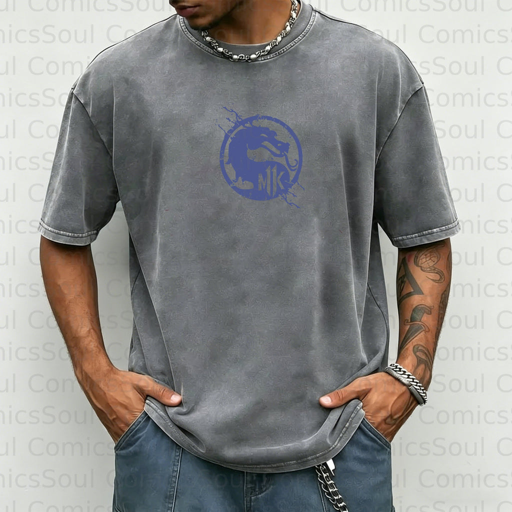 MK-Unisex Anime Inspired Vintage Washed T-Shirt