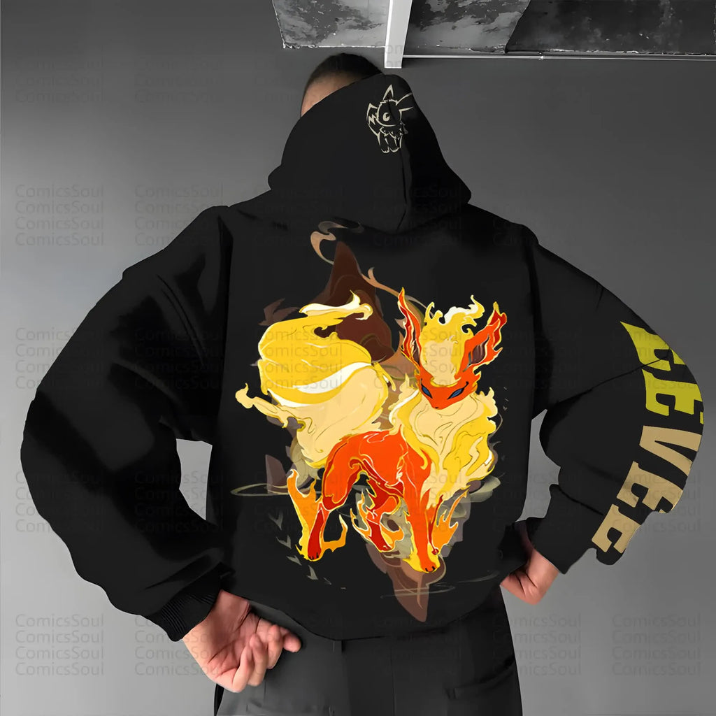 PKM-Unisex Anime Graphic Streetwear Vintage Hoodie