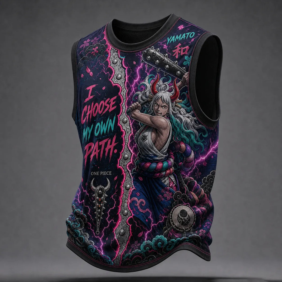 One Piece Pirate Crew Graphic Crew-Neck Tank Top