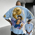 One Piece Unisex Short-Sleeve Corduroy T-Shirt With Anime Print
