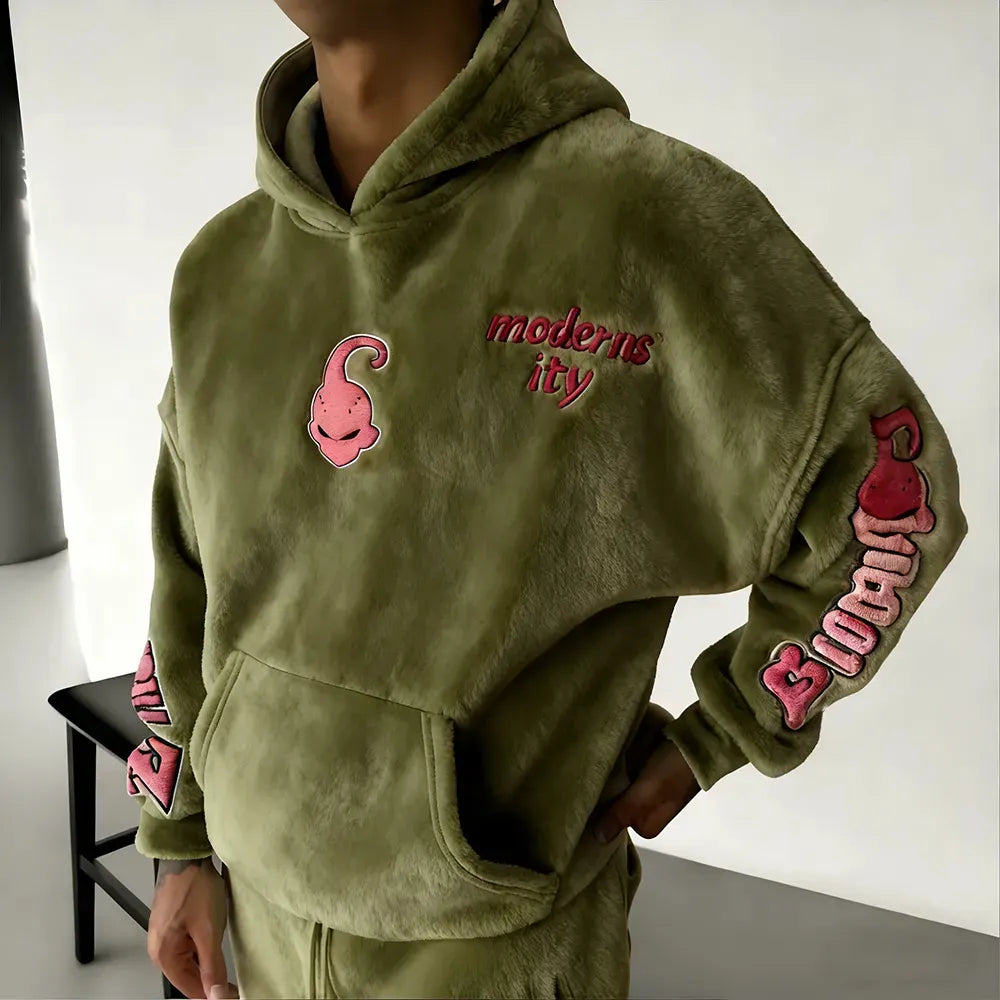 Dragon Ball Color Blocked Plush Hoodie