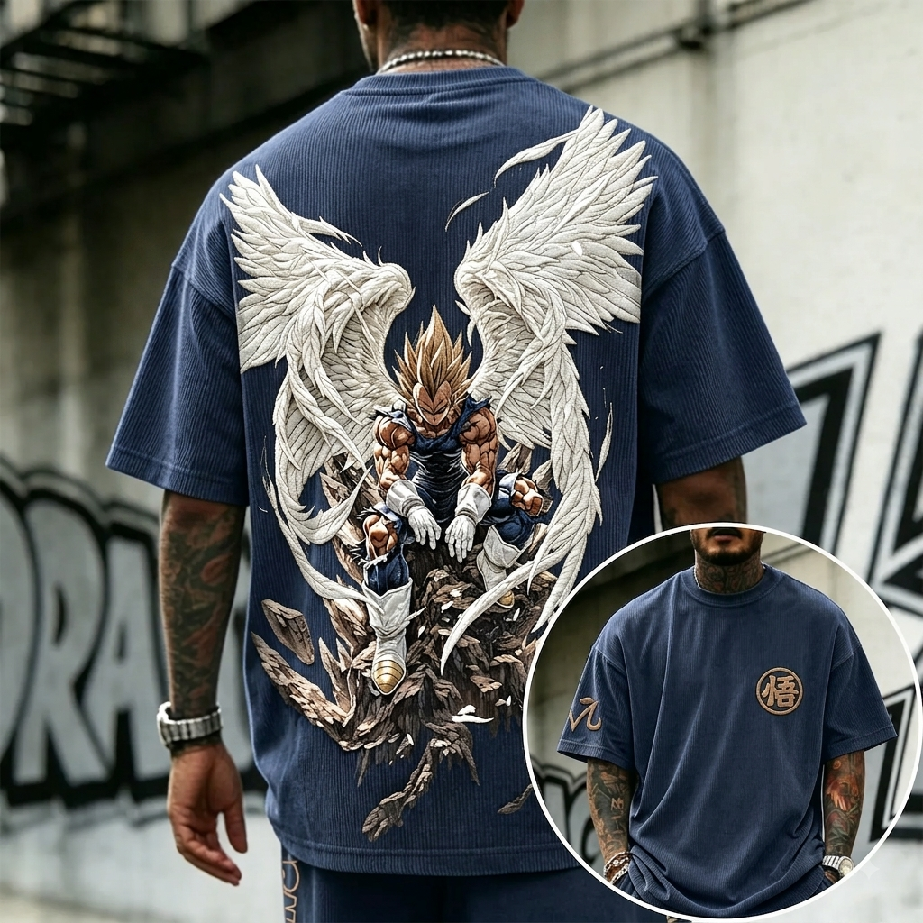 Dragon Ball Unisex Anime Inspired Vintage Corduroy T-Shirt