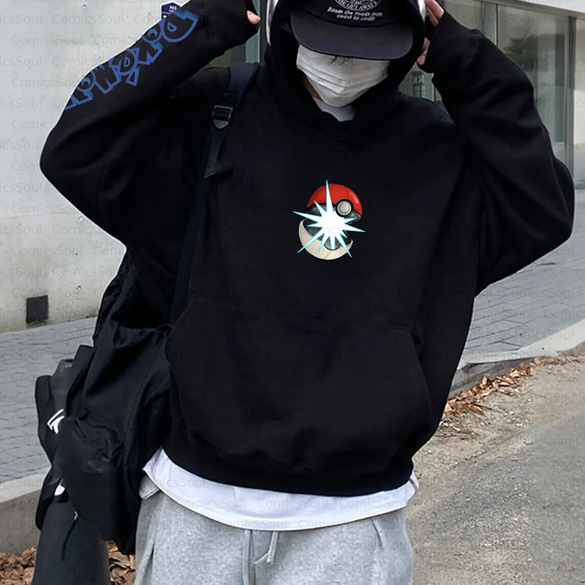 PKM-Unisex Anime Inspired Vintage Plush Hoodie