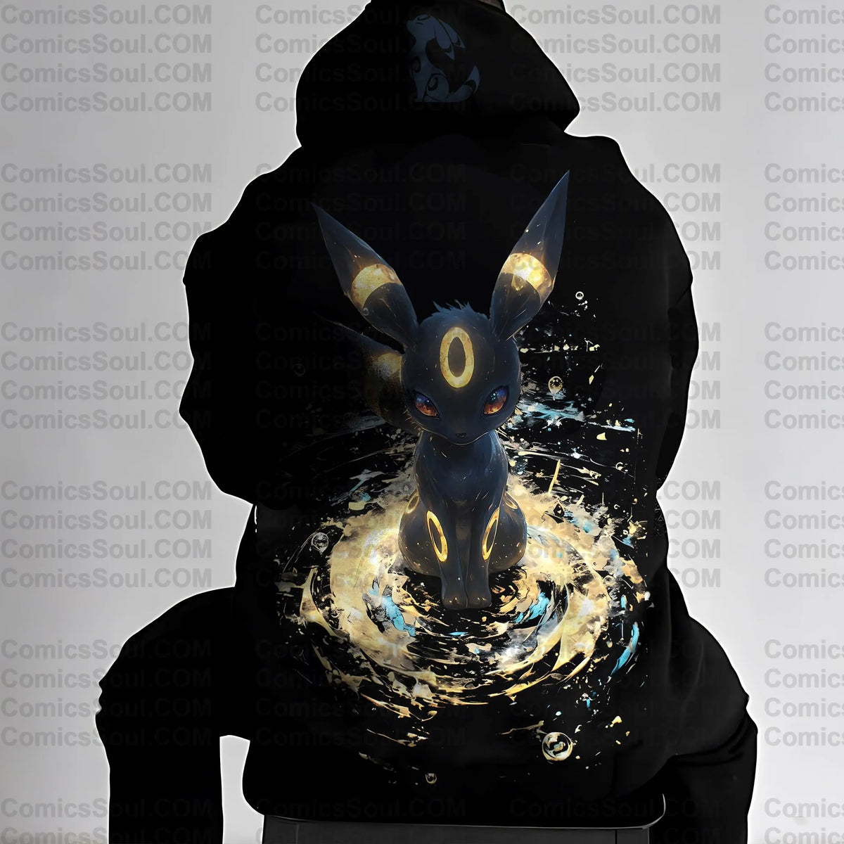 PKM-Unisex Anime Graphic Streetwear Vintage Plush Hoodie| Eevee