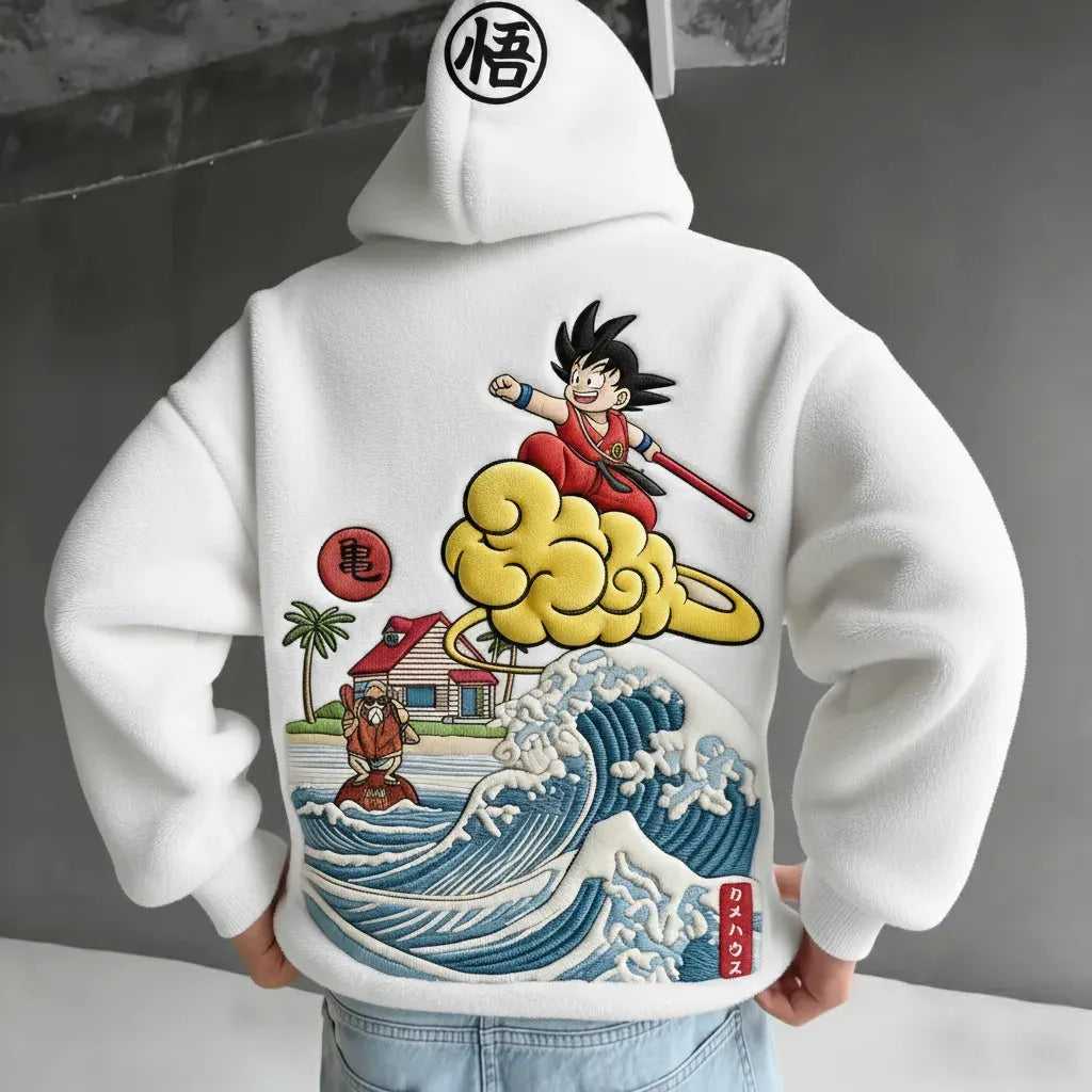 Dragon Ball Color Blocked Plush Hoodie