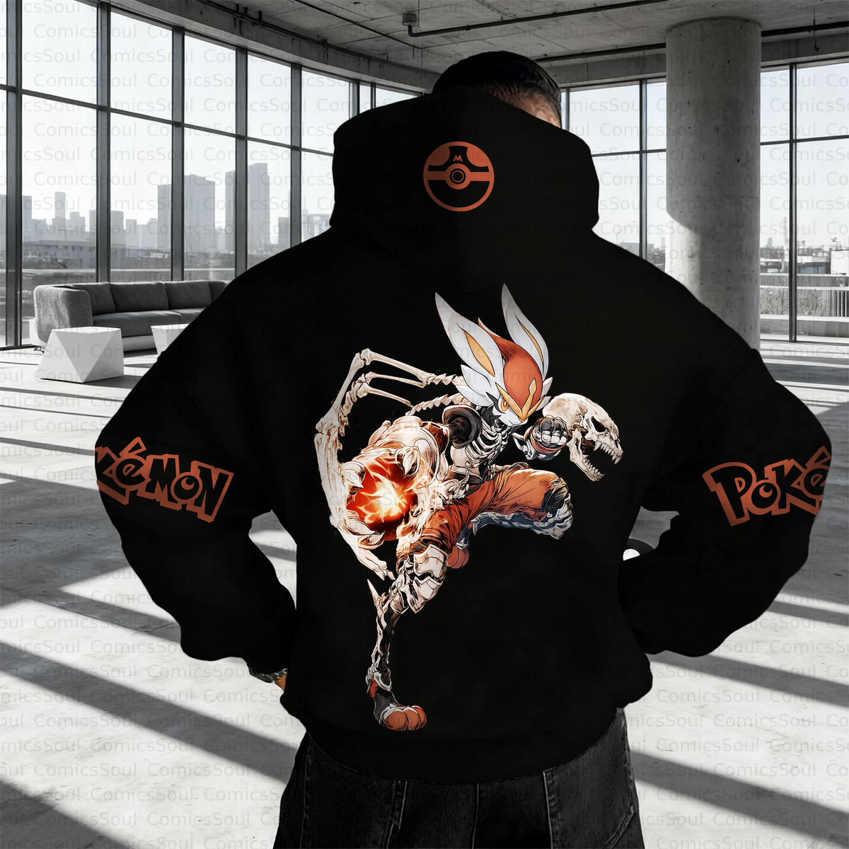 PKM-Unisex Anime Inspired Vintage Plush Hoodie