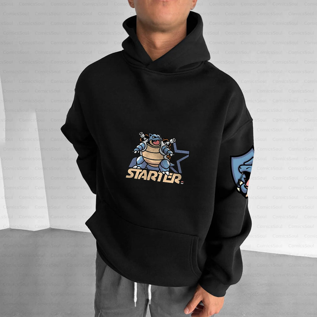PKM-PKM-Unisex Anime Inspired Vintage Plush Hoodie