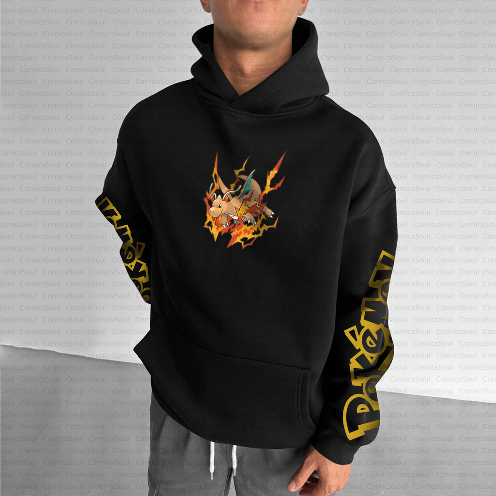 PKM-Unisex Anime Inspired Vintage Plush Hoodie