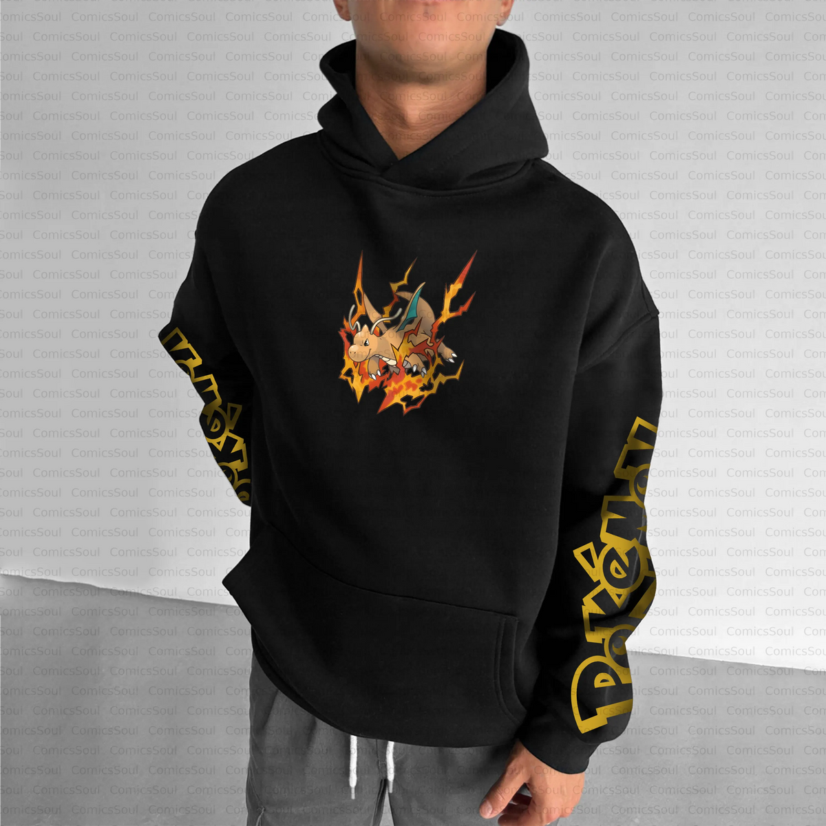 PKM-Unisex Anime Inspired Vintage Plush Hoodie