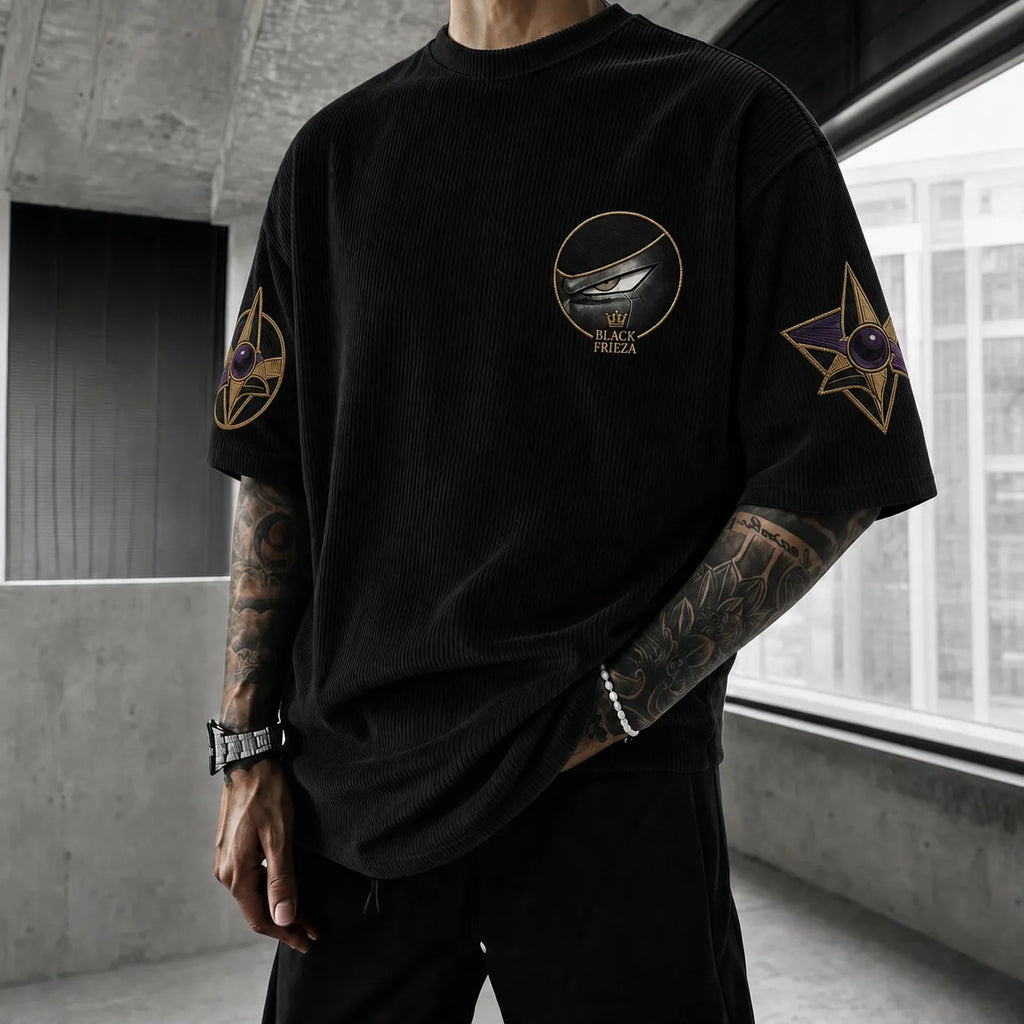 Dragon Ball Unisex Short-Sleeve Corduroy T-Shirt With Anime Print