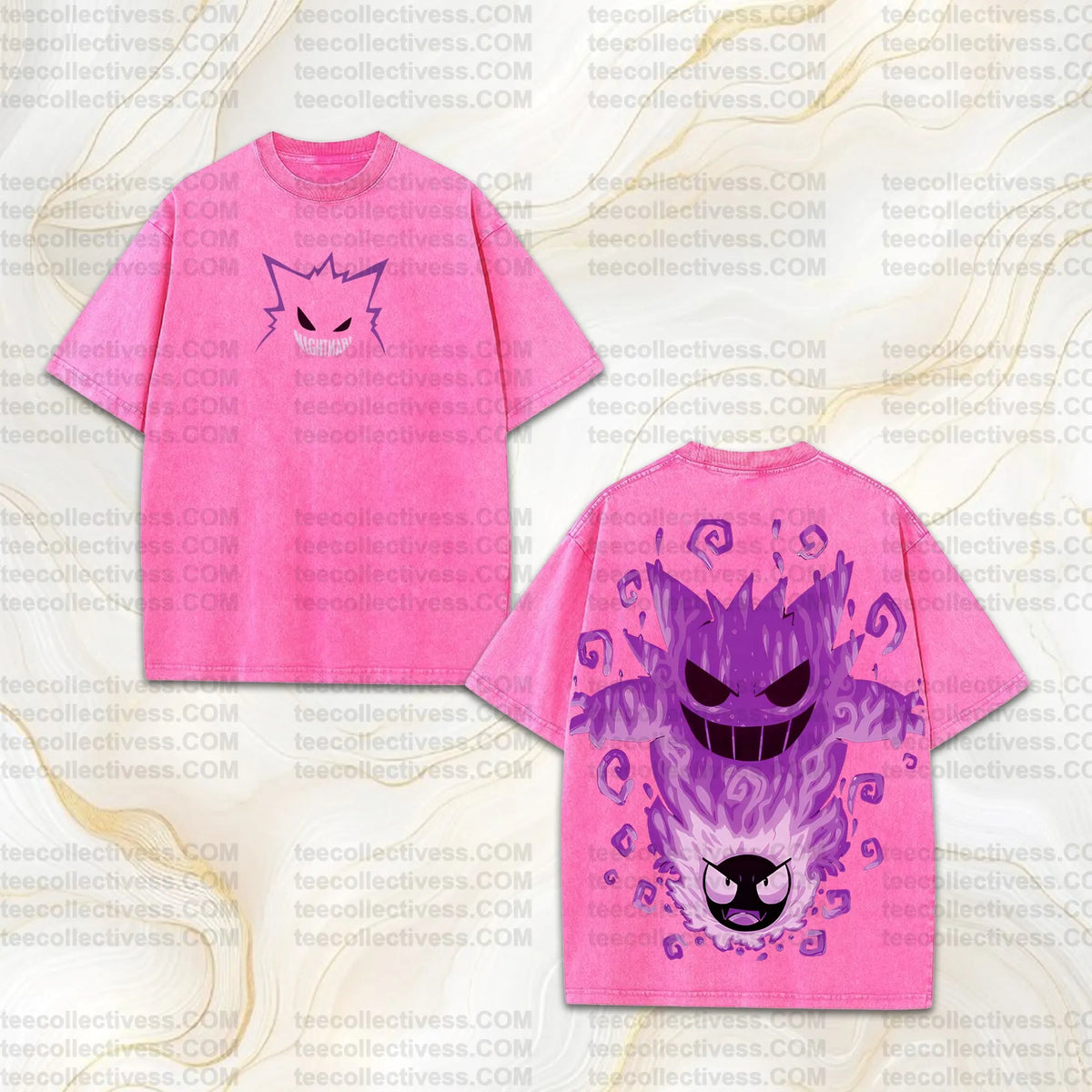 PKM-Vintage 3D Direct Inkjet Printed Washed Unisex T-Shirt