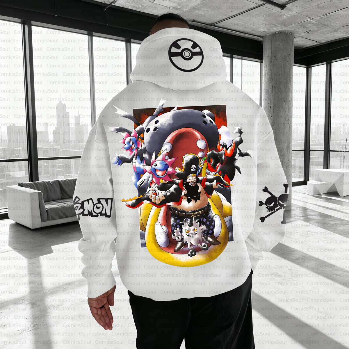 PKM-Unisex Anime Inspired Vintage Plush Hoodie