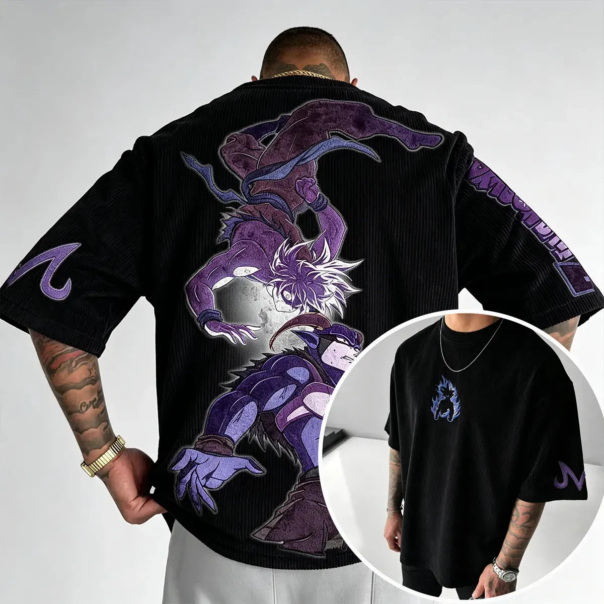 Dragon Ball Unisex Anime Inspired Vintage Corduroy T-Shirt