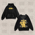PKM-Unisex Anime Graphic Streetwear Vintage Washed Hoodie