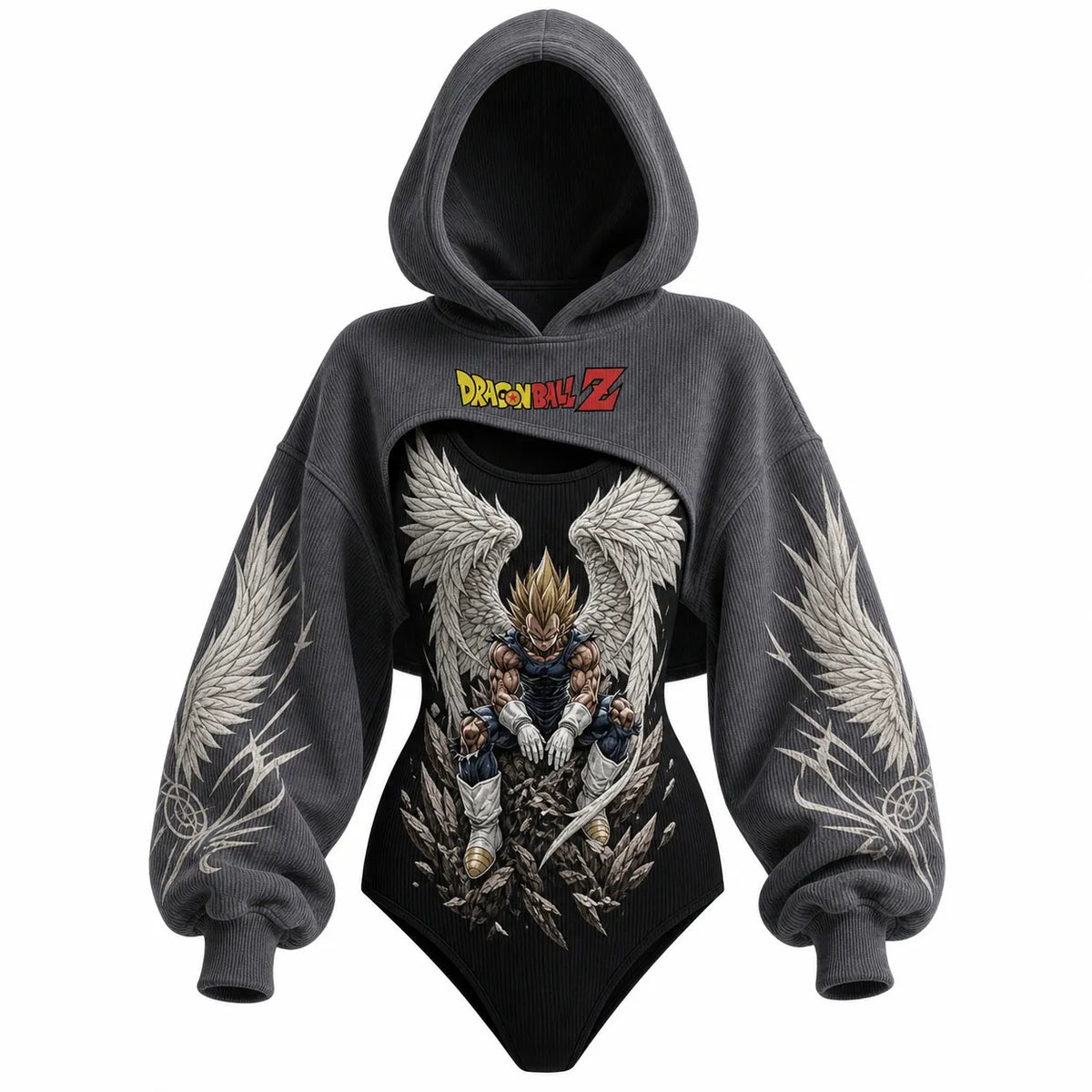 Dragon Ball Women's Anime-Print Hooded Romper Set