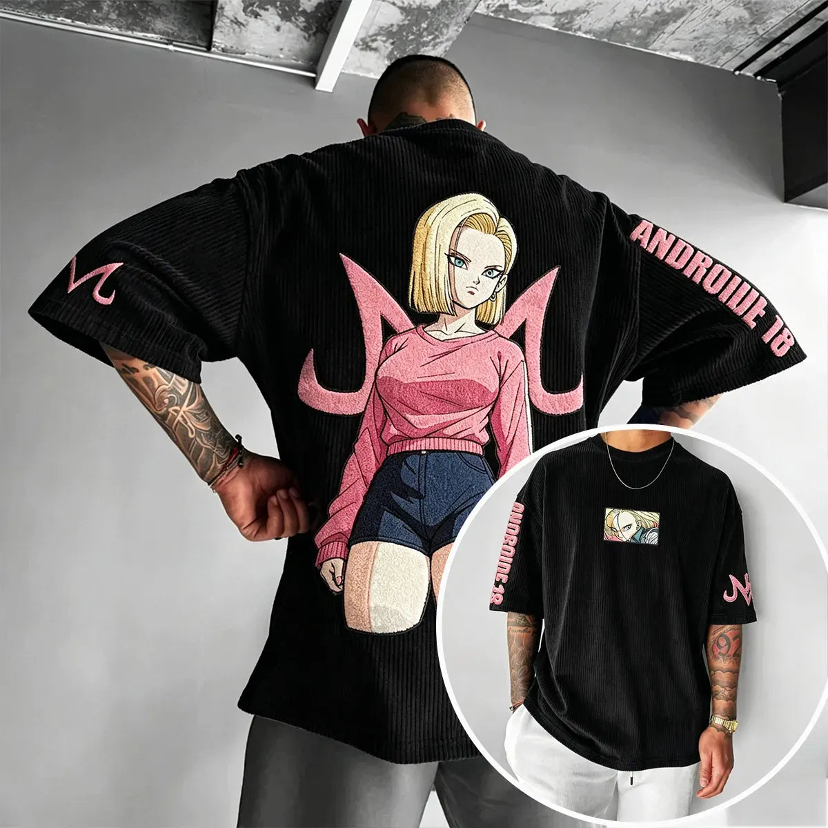 Dragon Ball Unisex Anime Inspired Vintage Corduroy T-Shirt