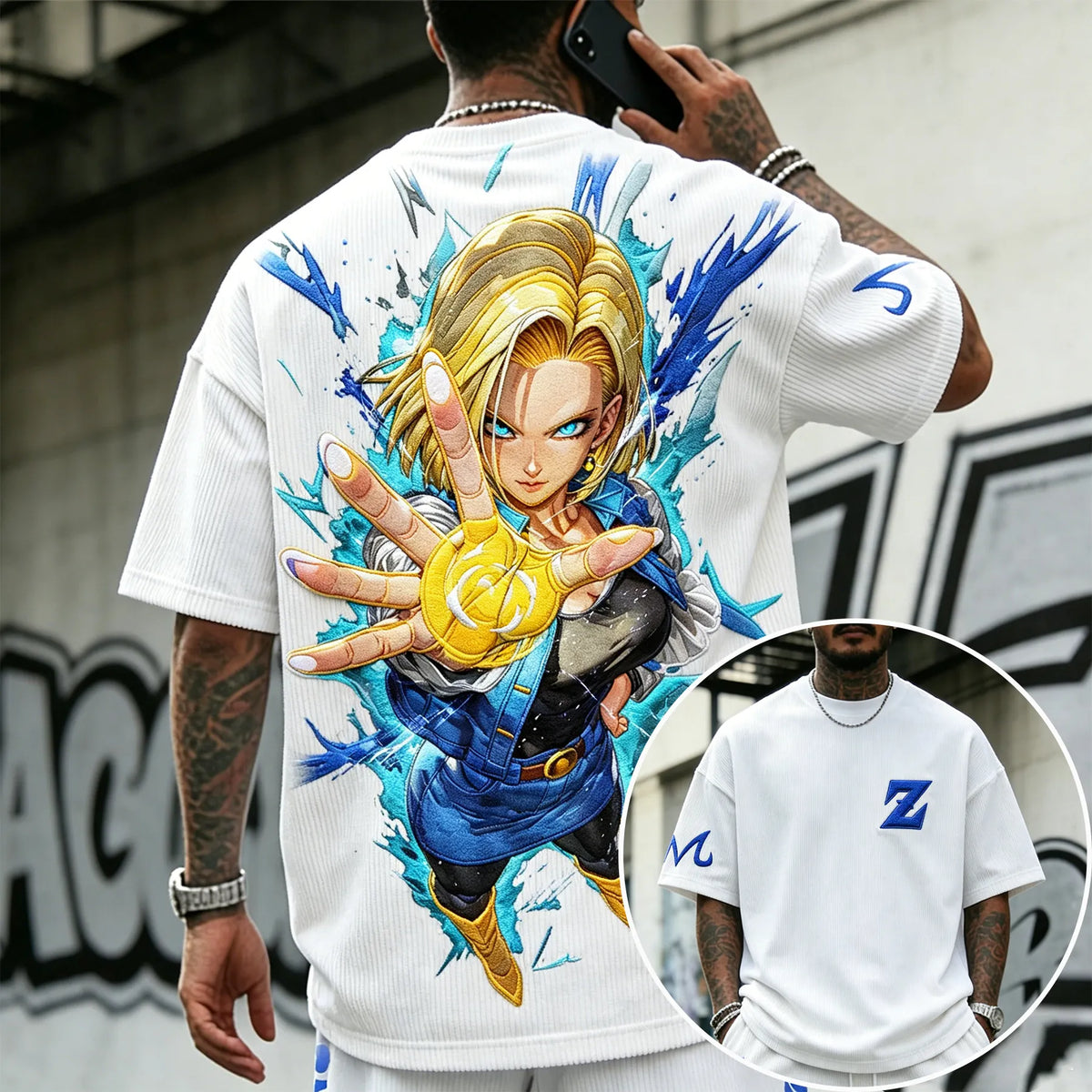 Dragon Ball Unisex Anime Inspired Vintage Corduroy T-Shirt