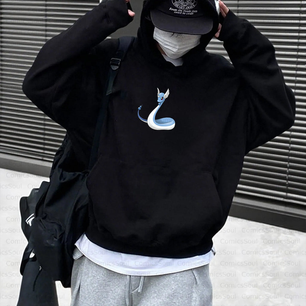 PKM-Unisex Anime Inspired Vintage Plush Hoodie