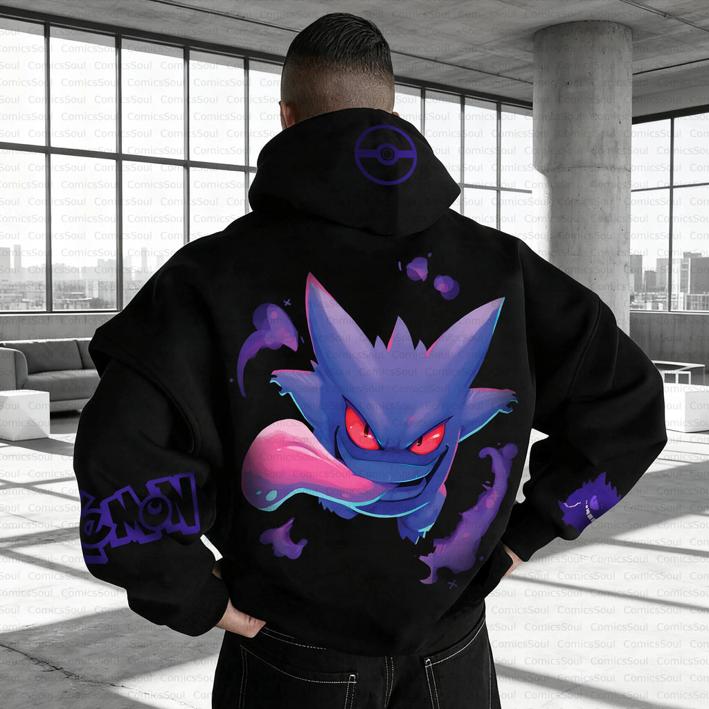 PKM-Unisex Anime Inspired Vintage Plush Hoodie