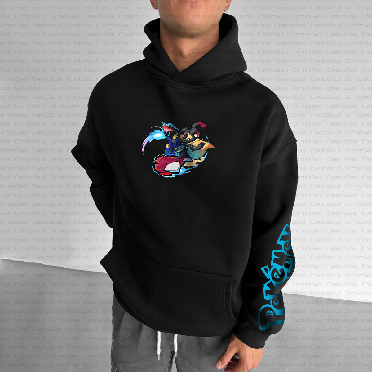 PKM-Unisex Anime Inspired Vintage Plush Hoodie