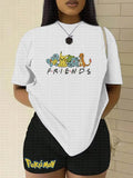 PKM-Anime Inspired Vintage Embroidered T-Shirt