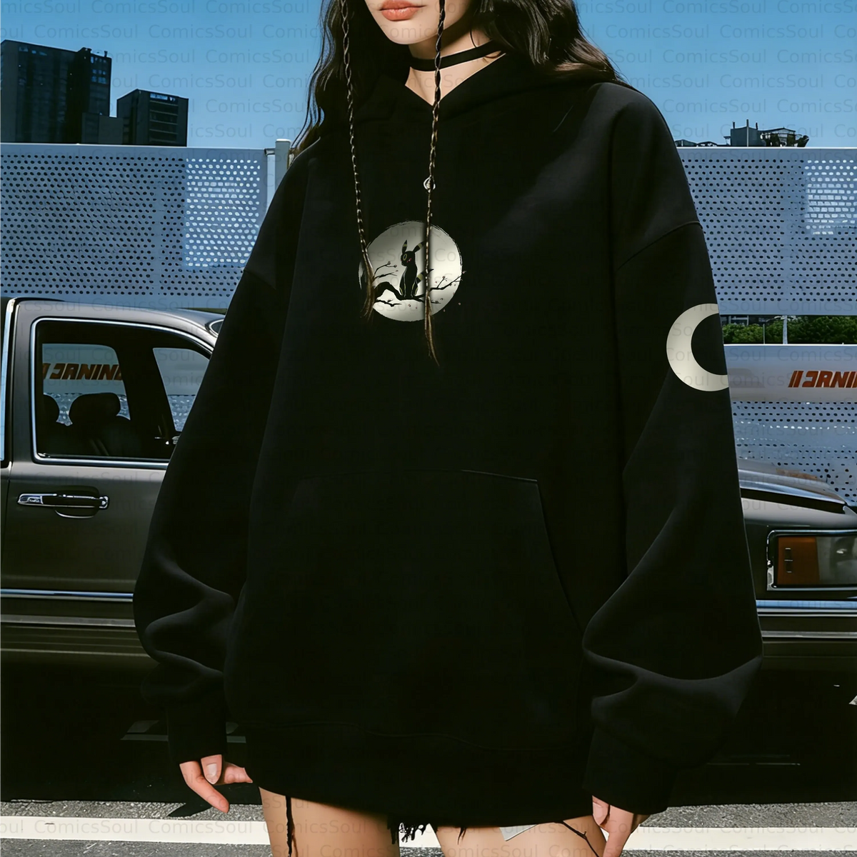 PKM-Unisex Anime Inspired Vintage Plush Hoodie