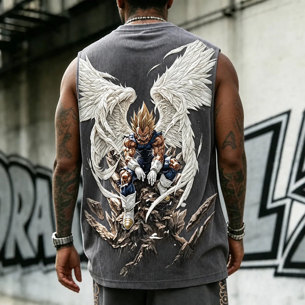 Dragon Ball Unisex Anime-Style Retro Corduroy Tank Top