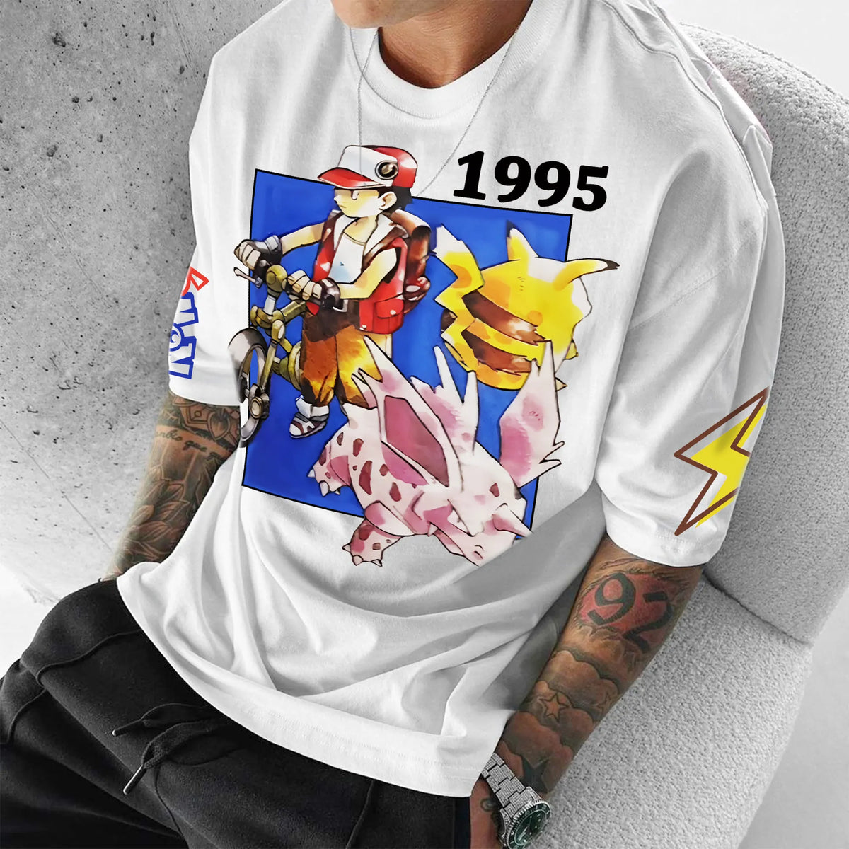 PKM-Unisex Anime Inspired Vintage T-Shirt