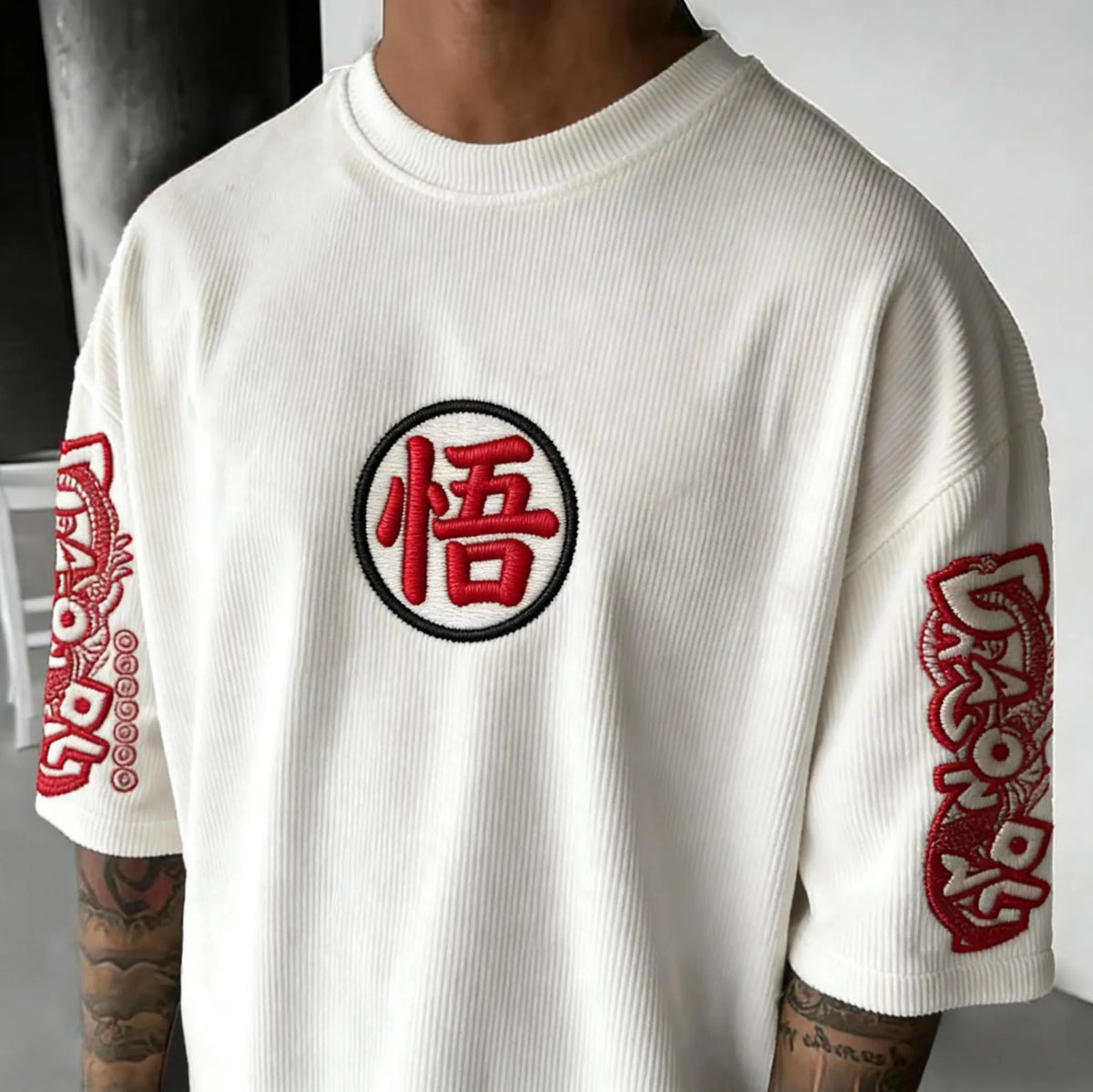 Dragon Ball Unisex Anime Inspired Vintage Corduroy T-Shirt