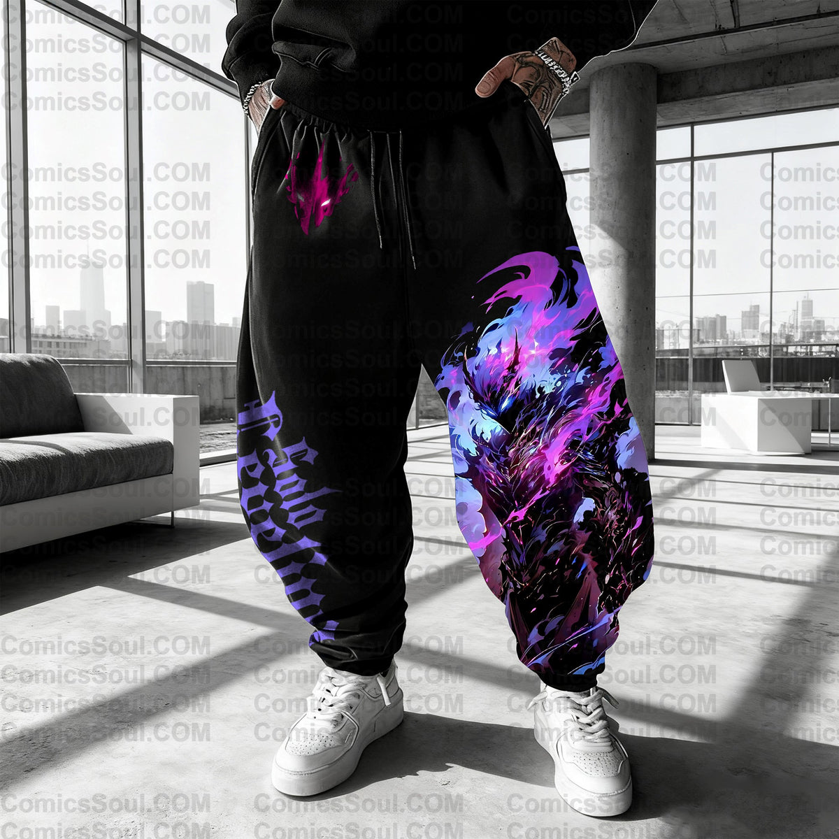 SL-Unisex Anime Inspired Vintage Plush Pants