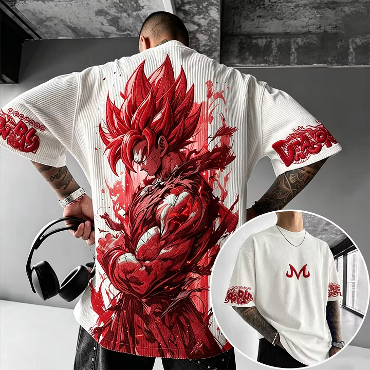 Dragon Ball Men's Oversized T‐Shirt