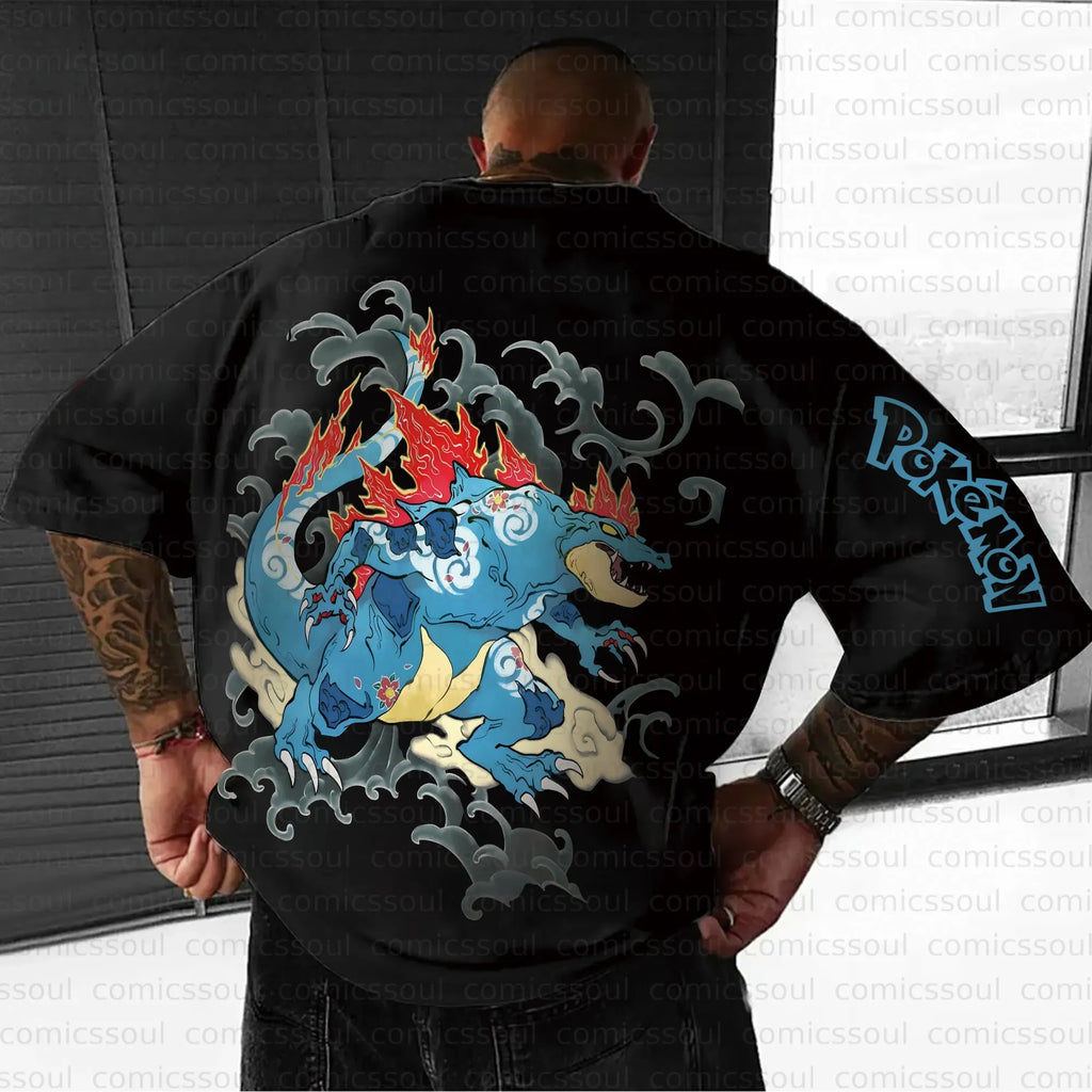 PKM-Unisex Anime Inspired Vintage T-Shirt