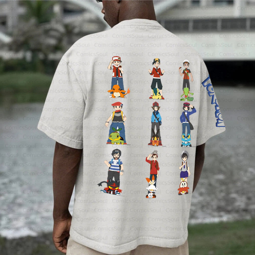 PKM-Unisex Anime Inspired Vintage T-Shirt