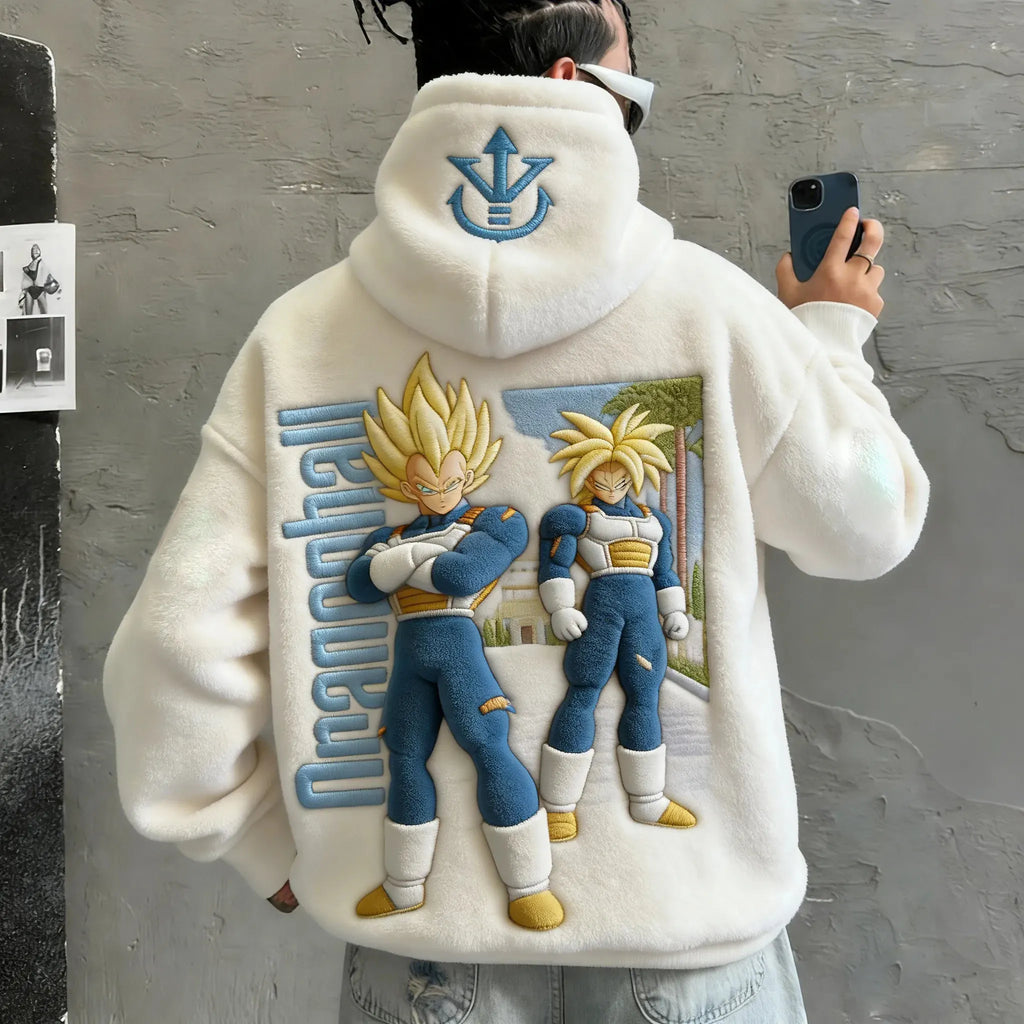 Dragon Ball Color Blocked Plush Hoodie