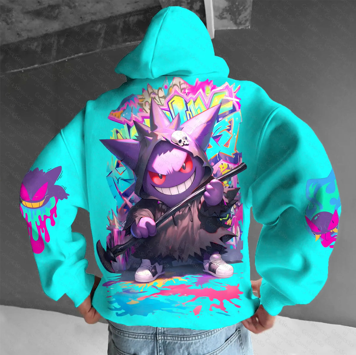 PKM-Unisex Anime Graphic Streetwear Vintage Hoodie