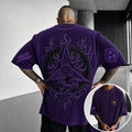 NINDO Unisex Anime-Style Retro Corduroy Oversized T-Shirt