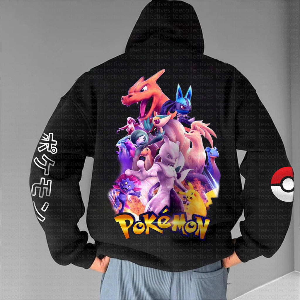 PKM-Unisex Anime Graphic Streetwear Vintage Hoodie