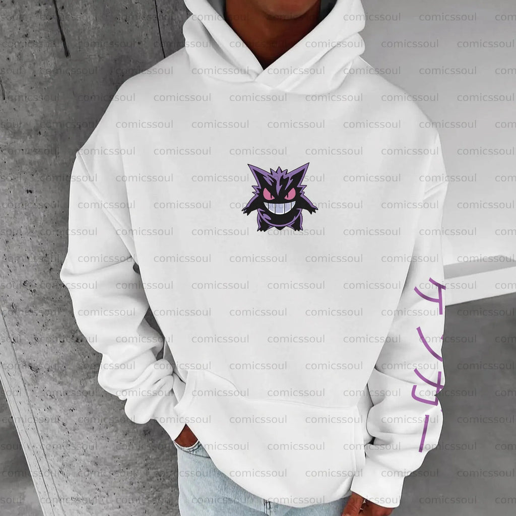 PKM-Unisex Anime Graphic Streetwear Vintage Plush Hoodie