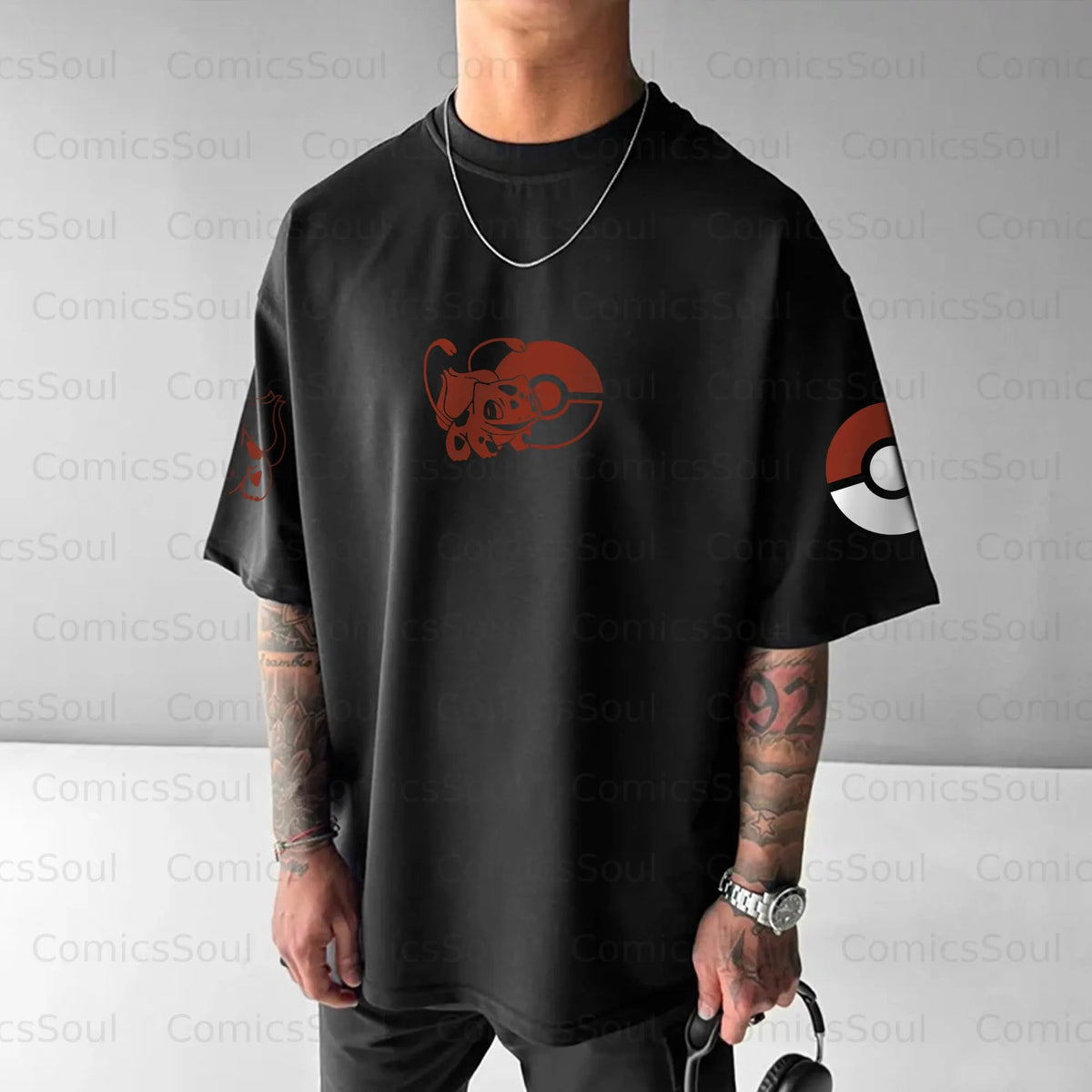 PKM-Unisex Anime Halloween Inspired Vintage T-Shirt