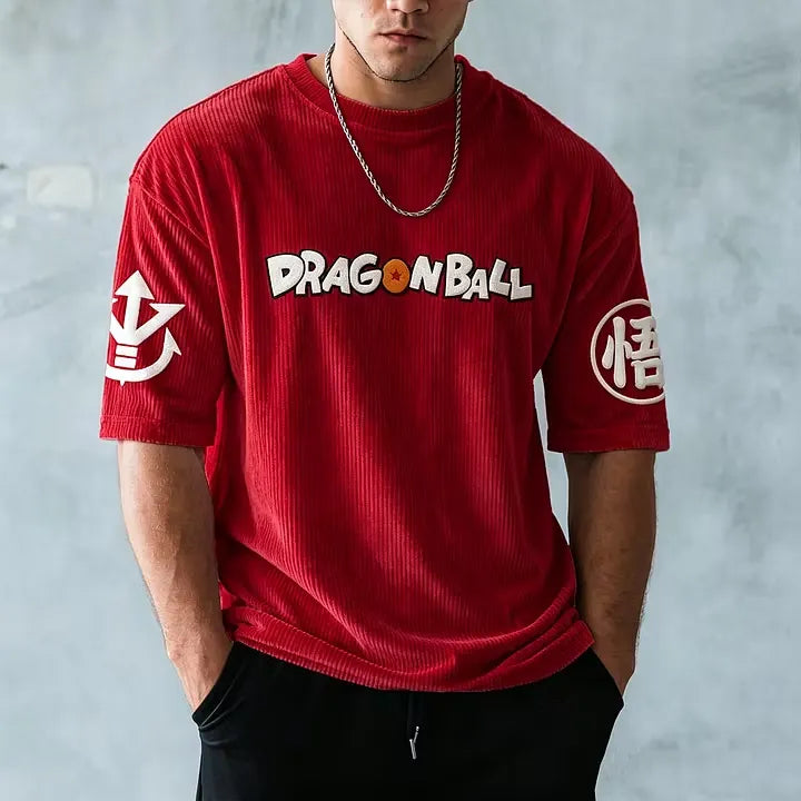 Dragon Ball Unisex Anime Inspired Vintage Corduroy T-Shirt