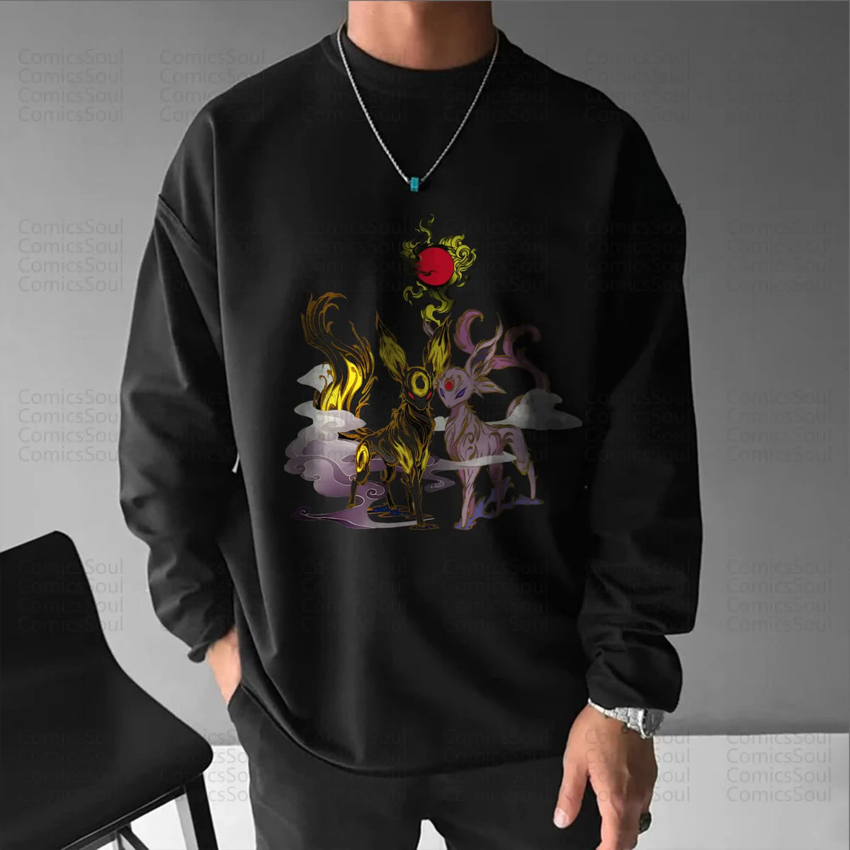 PKM-Unisex Anime Graphic Streetwear Vintage long-sleeved T-shirt