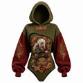 NINDO Women's Anime-Print Hooded Romper Set