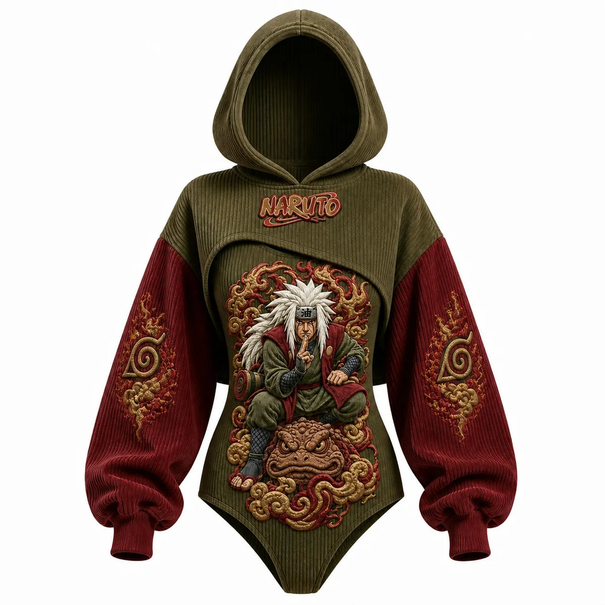 NINDO Women's Anime-Print Hooded Romper Set