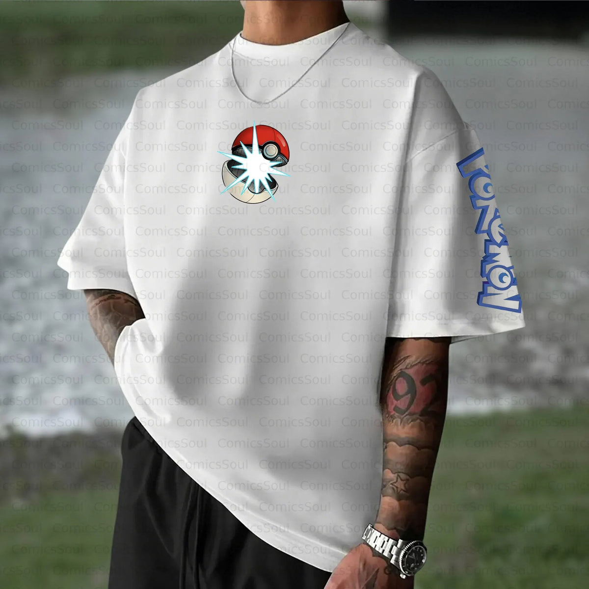 PKM-Unisex Anime Inspired Vintage T-Shirt