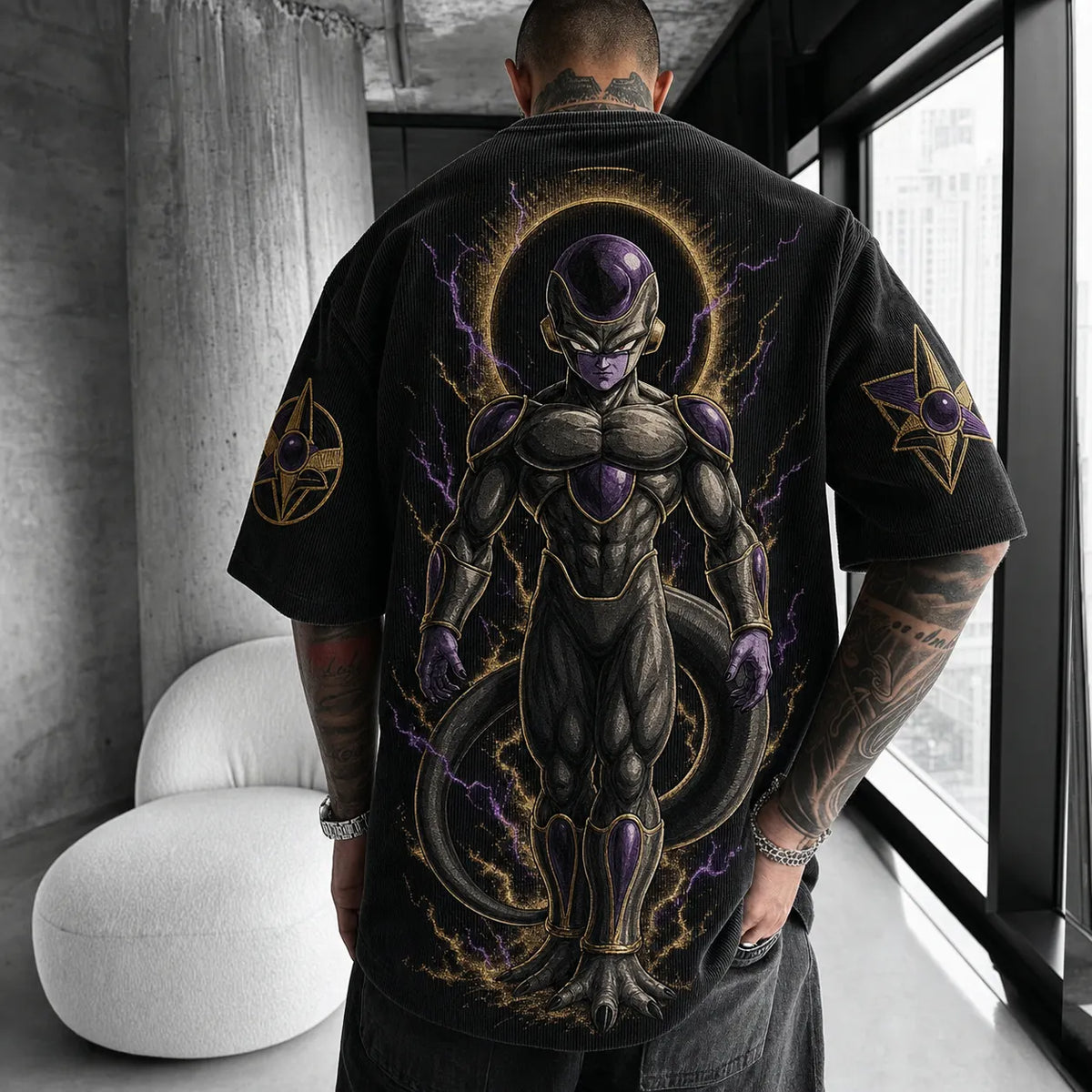 Dragon Ball Unisex Short-Sleeve Corduroy T-Shirt With Anime Print