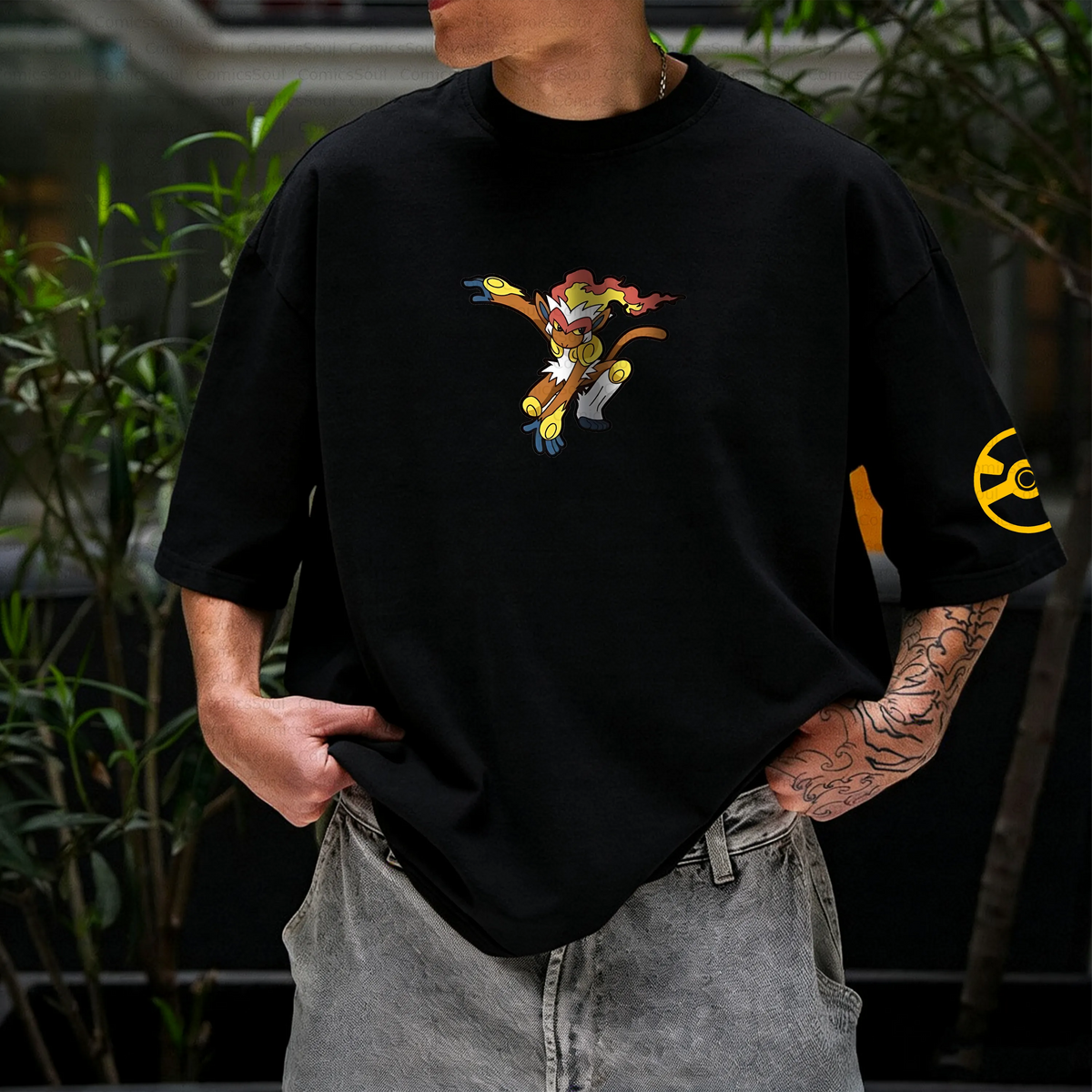 PKM-Unisex Anime Inspired Vintage T-Shirt
