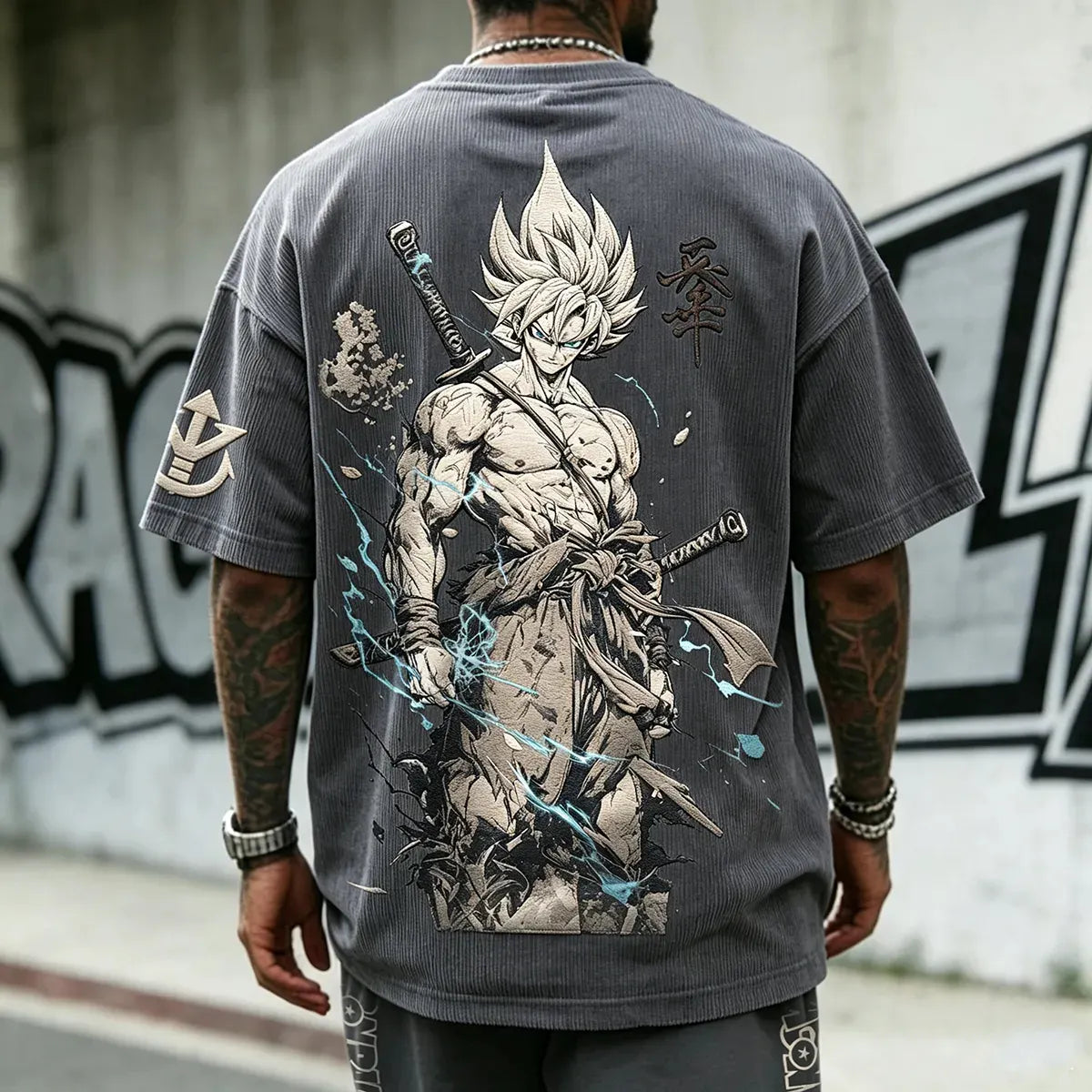 Dragon Ball Unisex Anime Inspired Vintage Corduroy T-Shirt