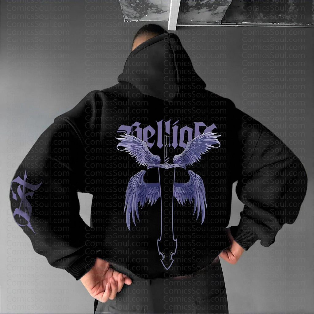 SL-Unisex Anime Graphic Streetwear Vintage Hoodie
